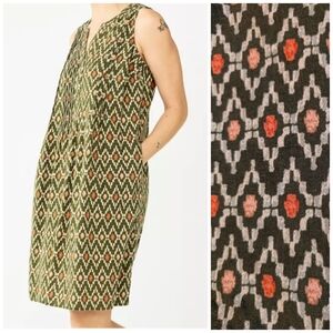 NWT Sonoma Women’s Linen Blend Shift Dress Sleeveless Side Pockets